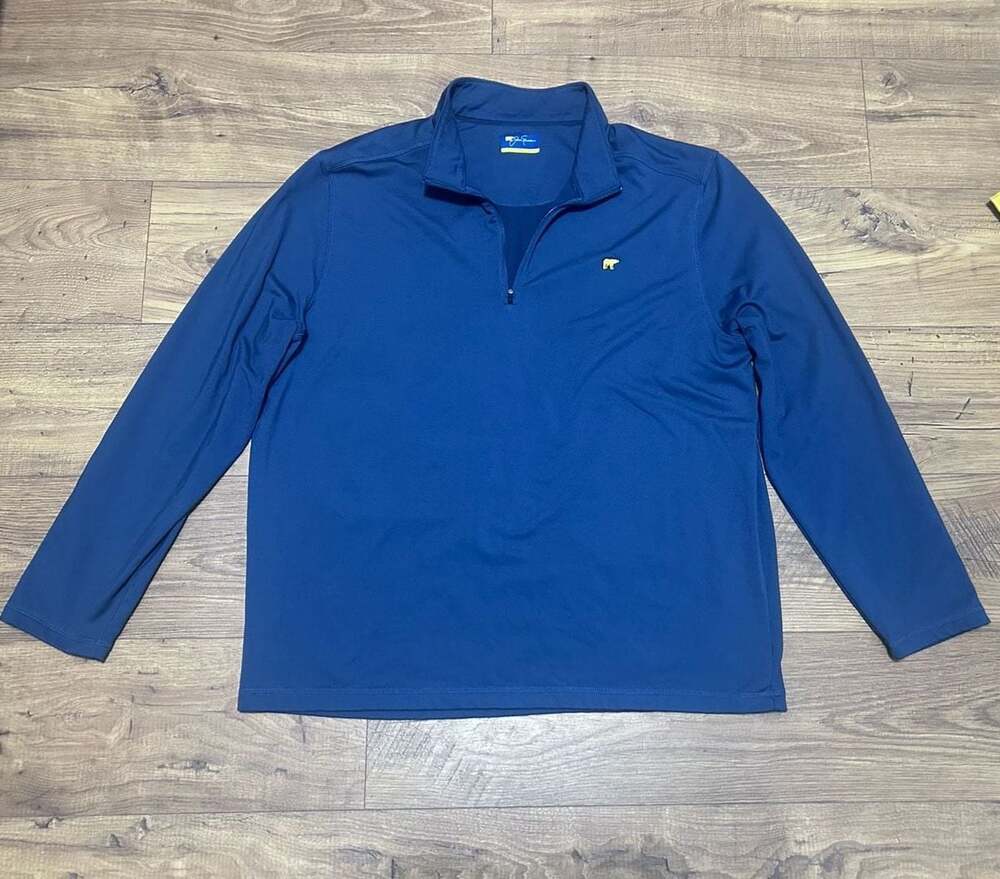 Jack Nicklaus Men's Blue Quarter-Zip Performance Pullover
